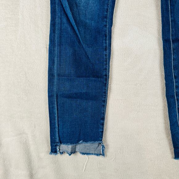 Pilcro and the Letterpress Jeans Womens 28 Dark Wash Blue Denim Mid Rise Skinny - Picture 7 of 13